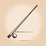 brown cane with an eight-ball handle image